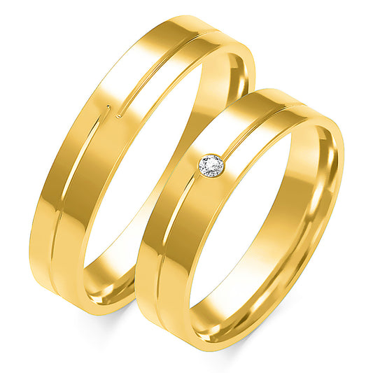 Emilia Rose 4.50 mm + 4.50 mm - 0,022 ct. Diamanten