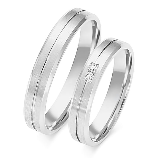 Fayenne 4.00 mm + 4.00 mm - 0,018 ct. Diamanten