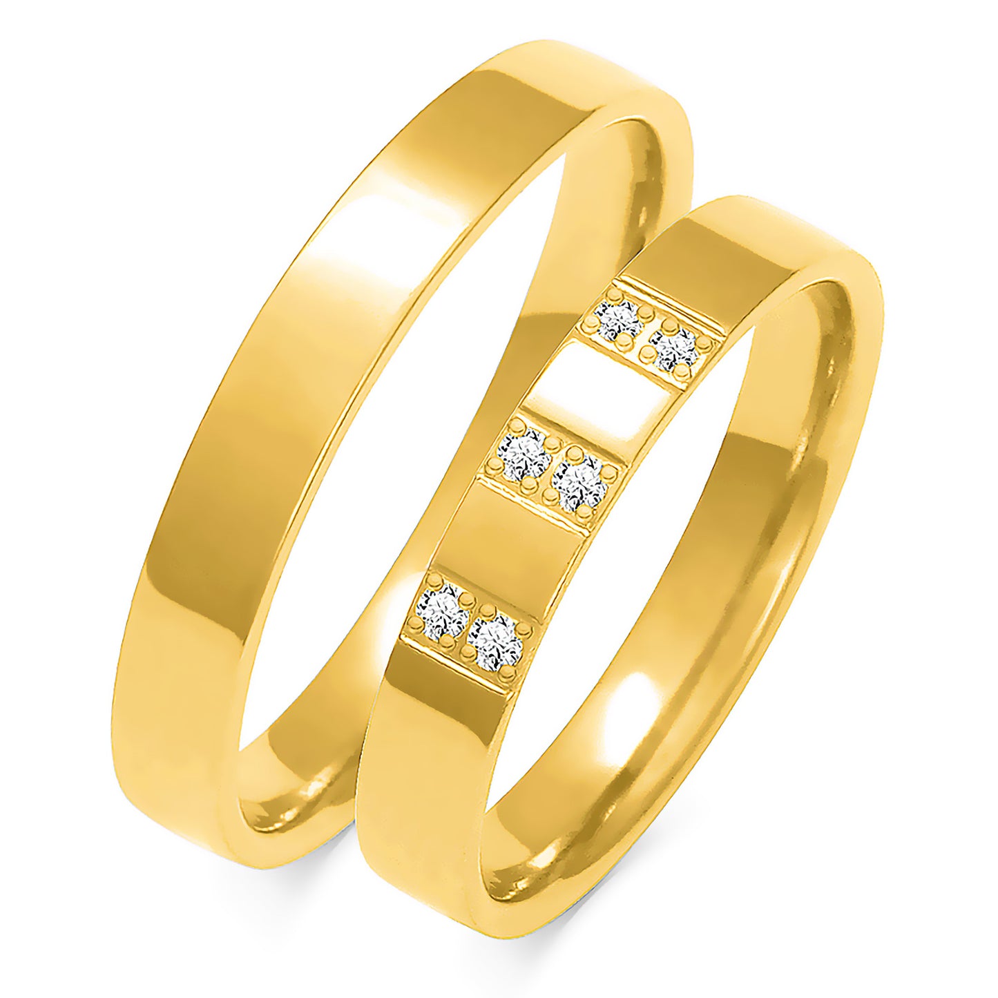 Fiametta 3.50 mm + 3.50 mm - 0,084 ct. Diamanten
