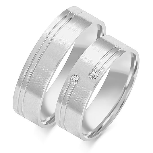 Floretta 5.50 mm + 5.50 mm - 0,028 ct. Diamanten