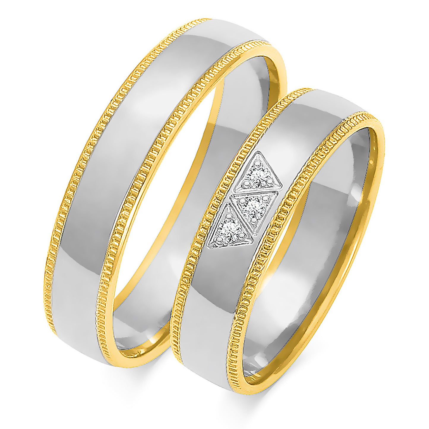 Gavrielle 5.00 mm + 5.00 mm - 0,042 ct. Diamanten
