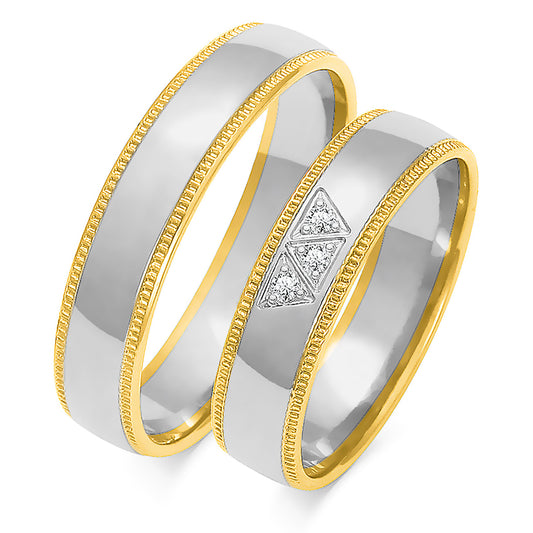 Gavrielle 5.00 mm + 5.00 mm - 0,042 ct. Diamanten