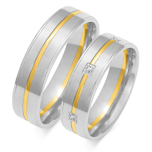 Helinora 6.00 mm + 6.00 mm - 0,132 ct. Diamanten