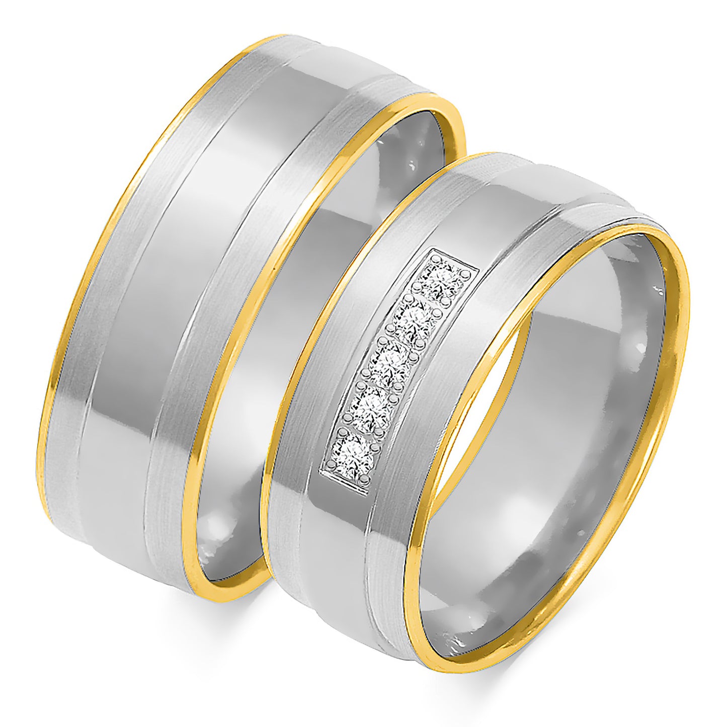 Kassindra 7.50 mm + 7.50 mm - 0,11 ct. Diamanten