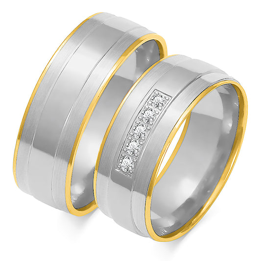 Kassindra 7.50 mm + 7.50 mm - 0,11 ct. Diamanten