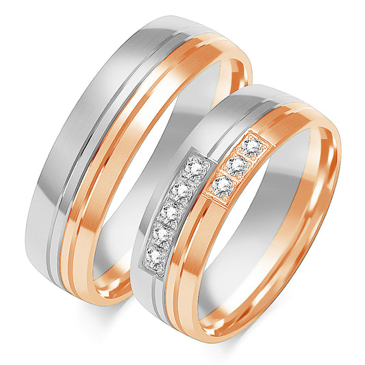 Oriana Lux 6.00 mm + 6.00 mm - 0,112 ct. Diamanten