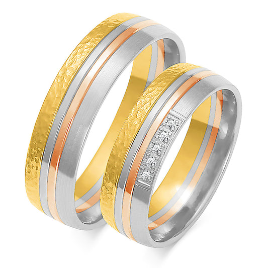 Quessaria 6.00 mm + 6.00 mm - 0,045 ct. Diamanten