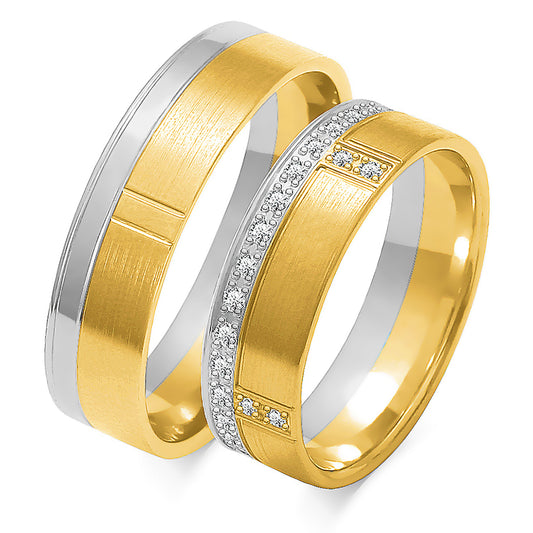 Thessandra 6.00 mm + 6.00 mm - 0,36 ct. Diamanten