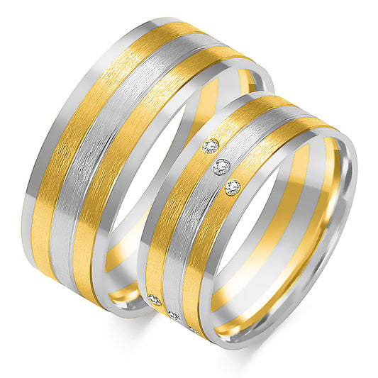Virellia 8.00 mm + 8.00 mm - 0,135 ct. Diamanten