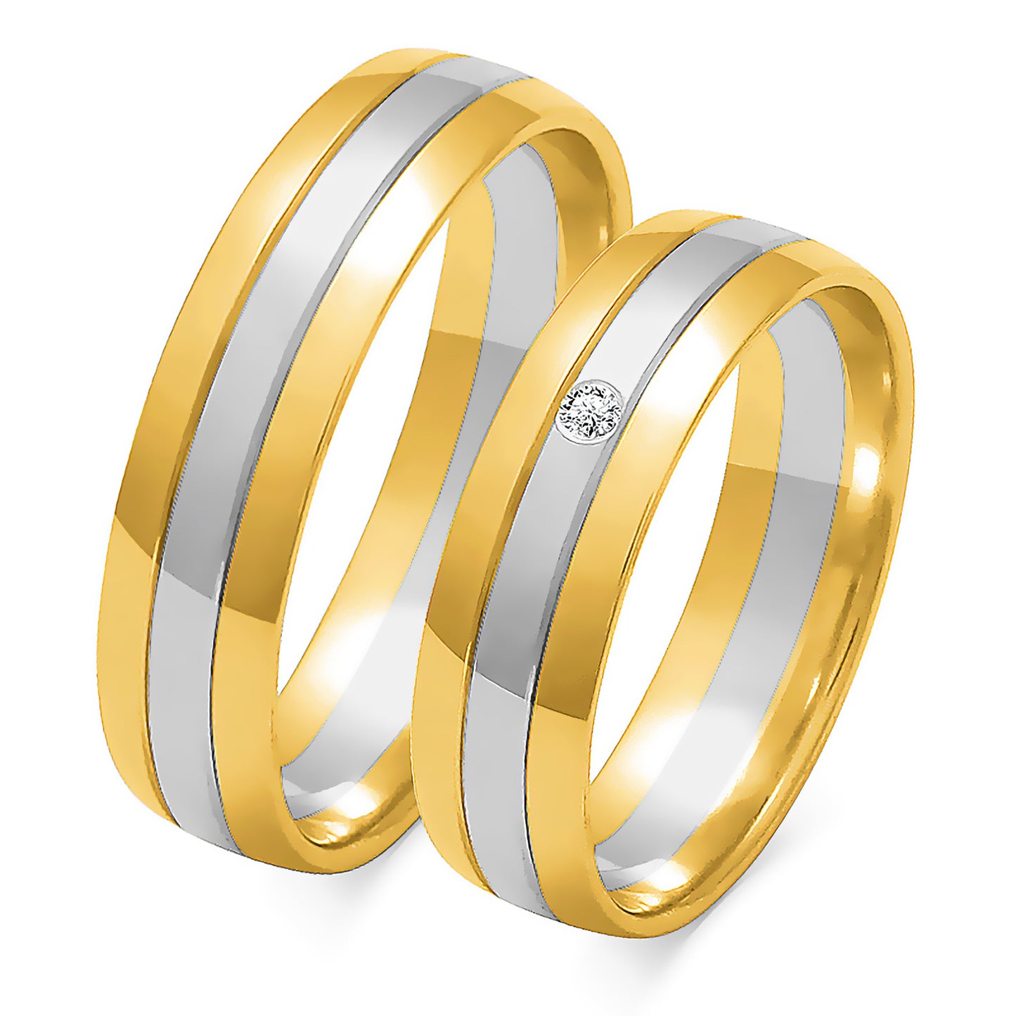 Lysavine 5.50 mm + 5.50 mm - 0,014 ct. Diamanten