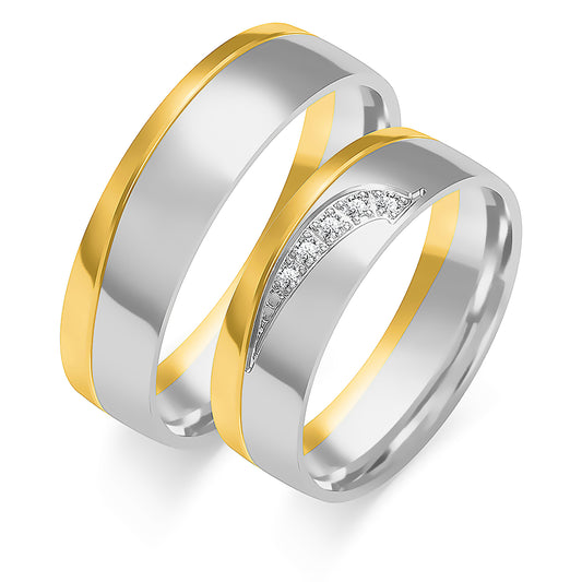 Delvaria 6.00 mm + 6.00 mm - 0,06 ct. Diamanten