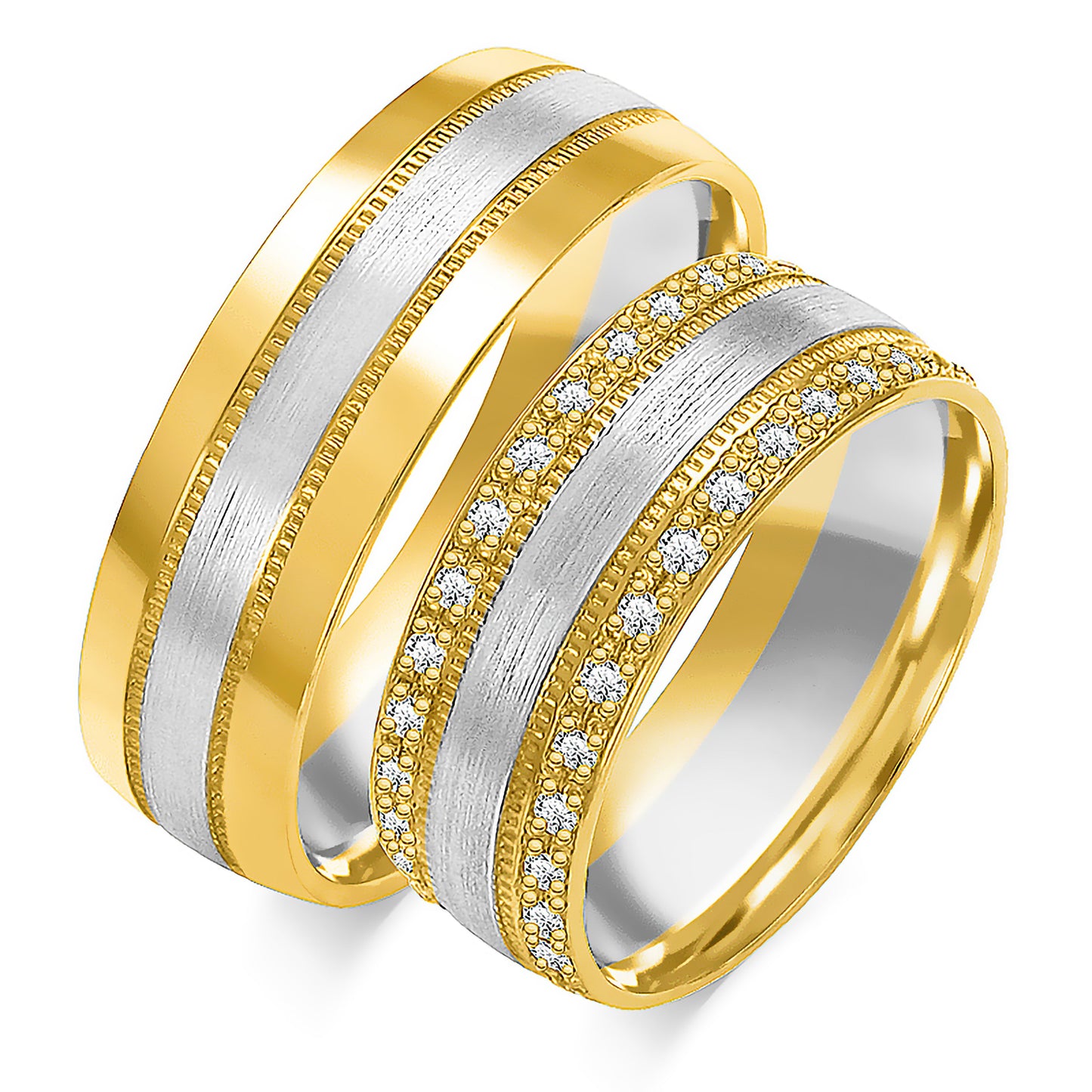 Lunessa 7.00 mm + 7.00 mm - 0,54 ct. Diamanten