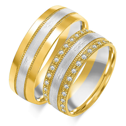 Lunessa 7.00 mm + 7.00 mm - 0,54 ct. Diamanten
