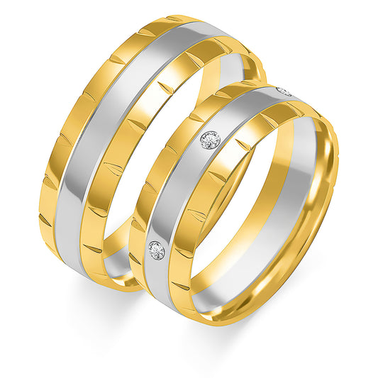 Rosavielle 6.50 mm + 6.50 mm - 0,084 ct. Diamanten