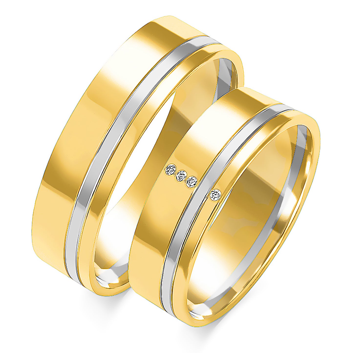Xandoria 6.50 mm + 6.50 mm - 0,02 ct. Diamanten