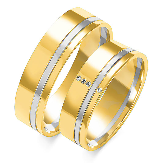 Xandoria 6.50 mm + 6.50 mm - 0,02 ct. Diamanten