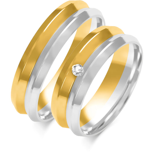 Elythia 5.50 mm + 5.50 mm - 0,022 ct. Diamanten