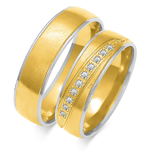 Pavelya 6.00 mm + 6.00 mm - 0,09 ct. Diamanten