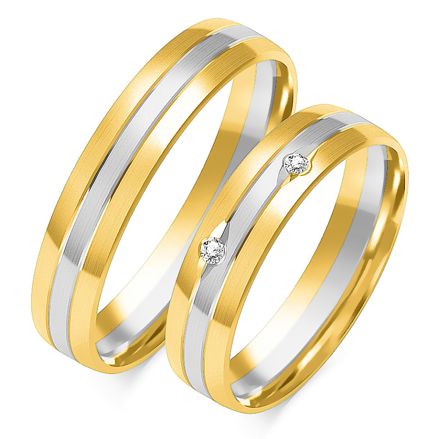 Zavienna 4.50 mm + 4.50 mm - 0,018 ct. Diamanten