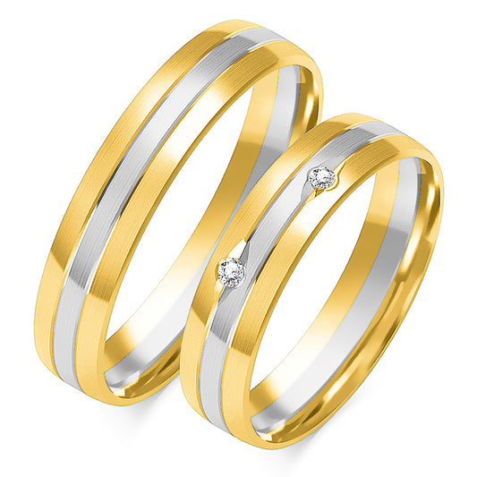 Zavienna 4.50 mm + 4.50 mm - 0,018 ct. Diamanten