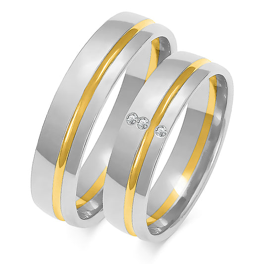 Desirielle 5.00 mm + 5.00 mm - 0,027 ct. Diamanten