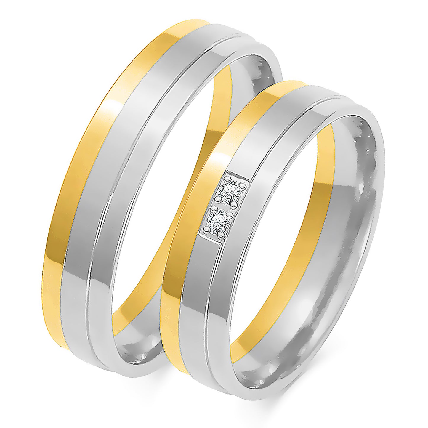 Isalara 5.00 mm + 5.00 mm - 0,028 ct. Diamanten