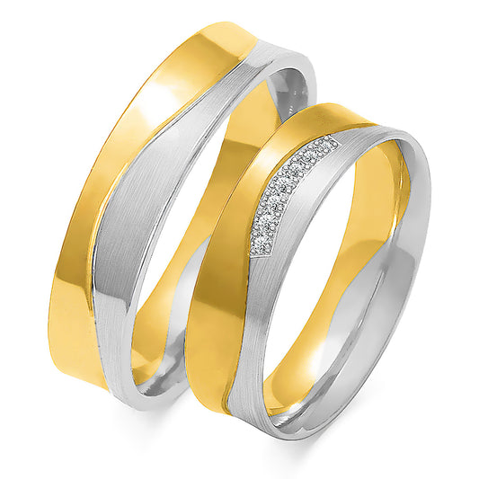 Minavelle 5.50 mm + 5.50 mm - 0,063 ct. Diamanten