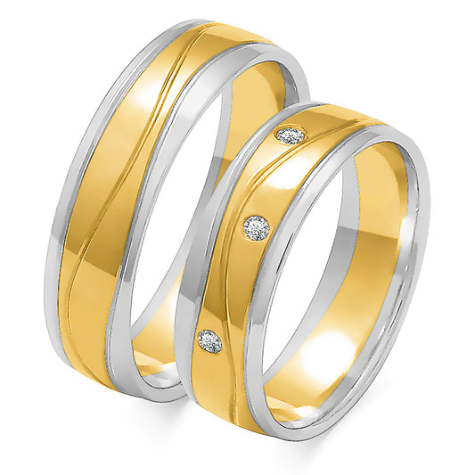 Yunara 5.50 mm + 5.50 mm - 0,042 ct. Diamanten