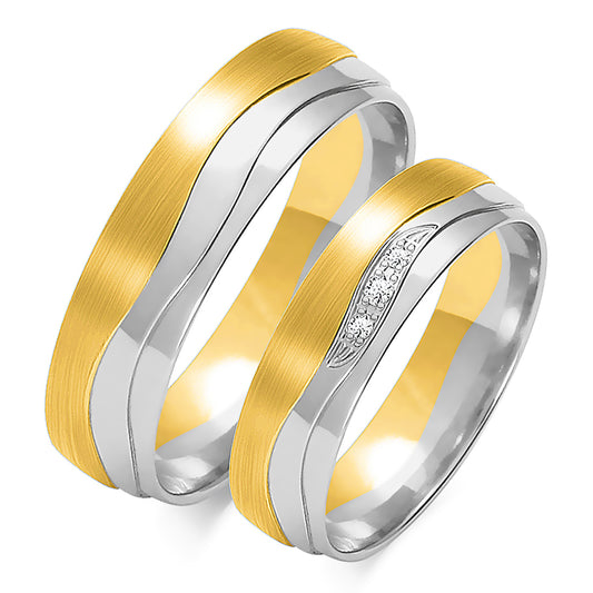 Delavine 5.50 mm + 5.50 mm - 0,032 ct. Diamanten