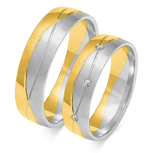Elariselle 6.00 mm + 6.00 mm - 0,042 ct. Diamanten