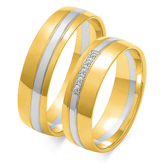 Haravelle 6.00 mm + 6.00 mm - 0,07 ct. Diamanten