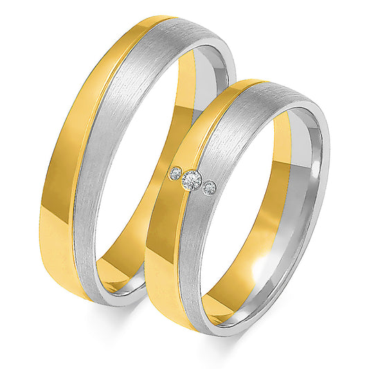 Quivalia 5.00 mm + 5.00 mm - 0,032 ct. Diamanten