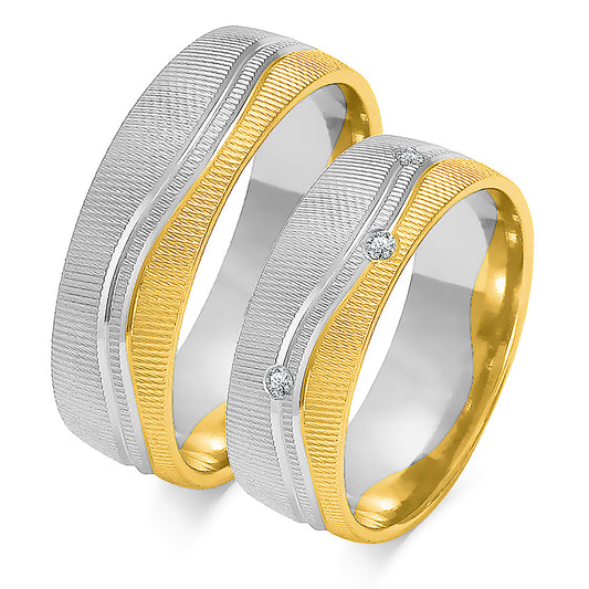Tivaria 6.50 mm + 6.50 mm - 0,042 ct. Diamanten