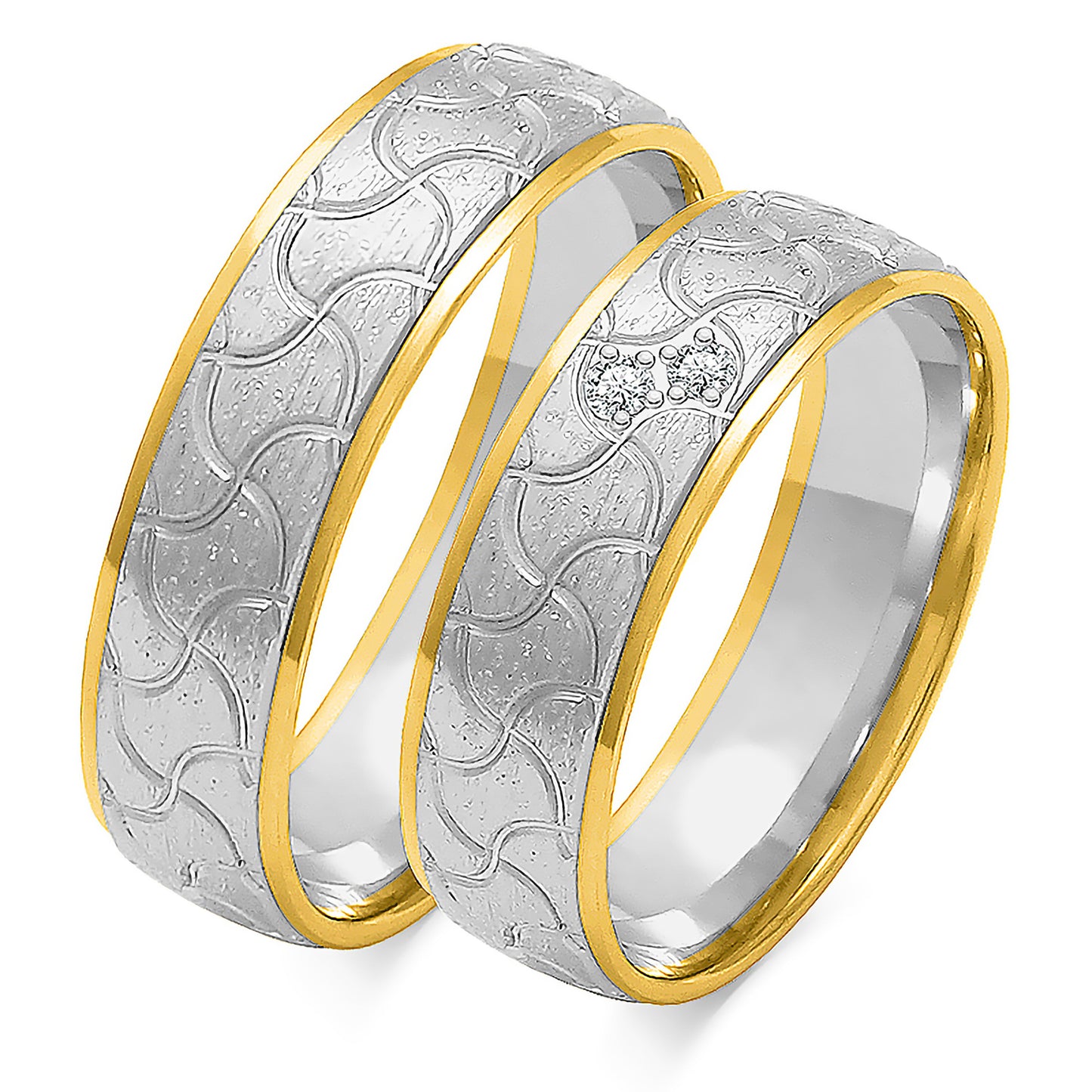 Heliora 6.00 mm + 6.00 mm - 0,044 ct. Diamanten