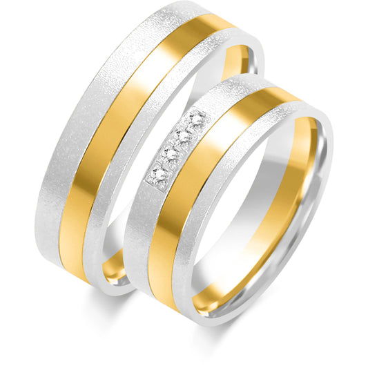 Faylenne 6.00 mm + 6.00 mm - 0,036 ct. Diamanten