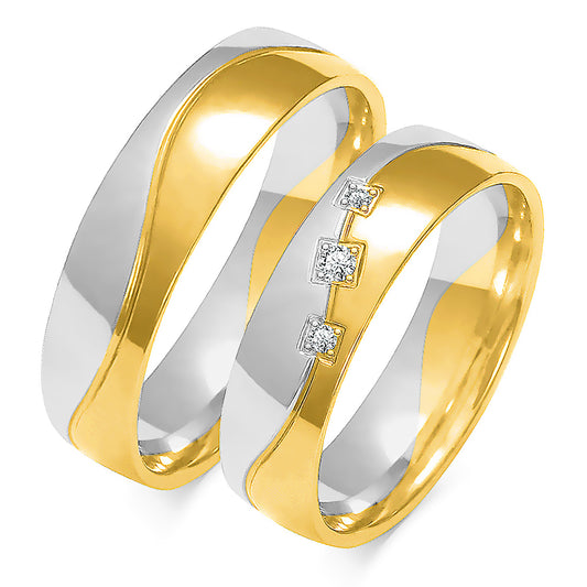 Quenavelle 5.50 mm + 5.50 mm - 0,04 ct. Diamanten