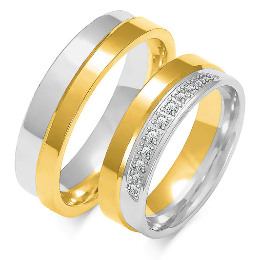 Ravienna Rose 6.00 mm + 6.00 mm - 0,158 ct. Diamanten