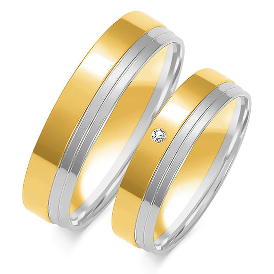 Wessaria 5.00 mm + 5.00 mm - 0,014 ct. Diamanten