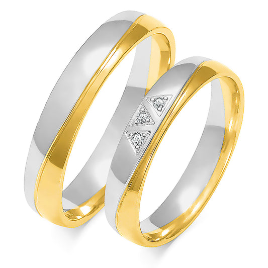 Ysolinne 4.00 mm + 4.00 mm - 0,027 ct. Diamanten