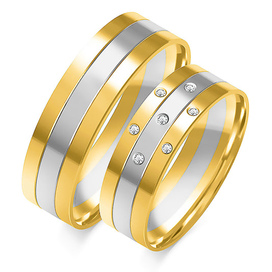 Halindra 6.50 mm + 6.50 mm - 0,063 ct. Diamanten