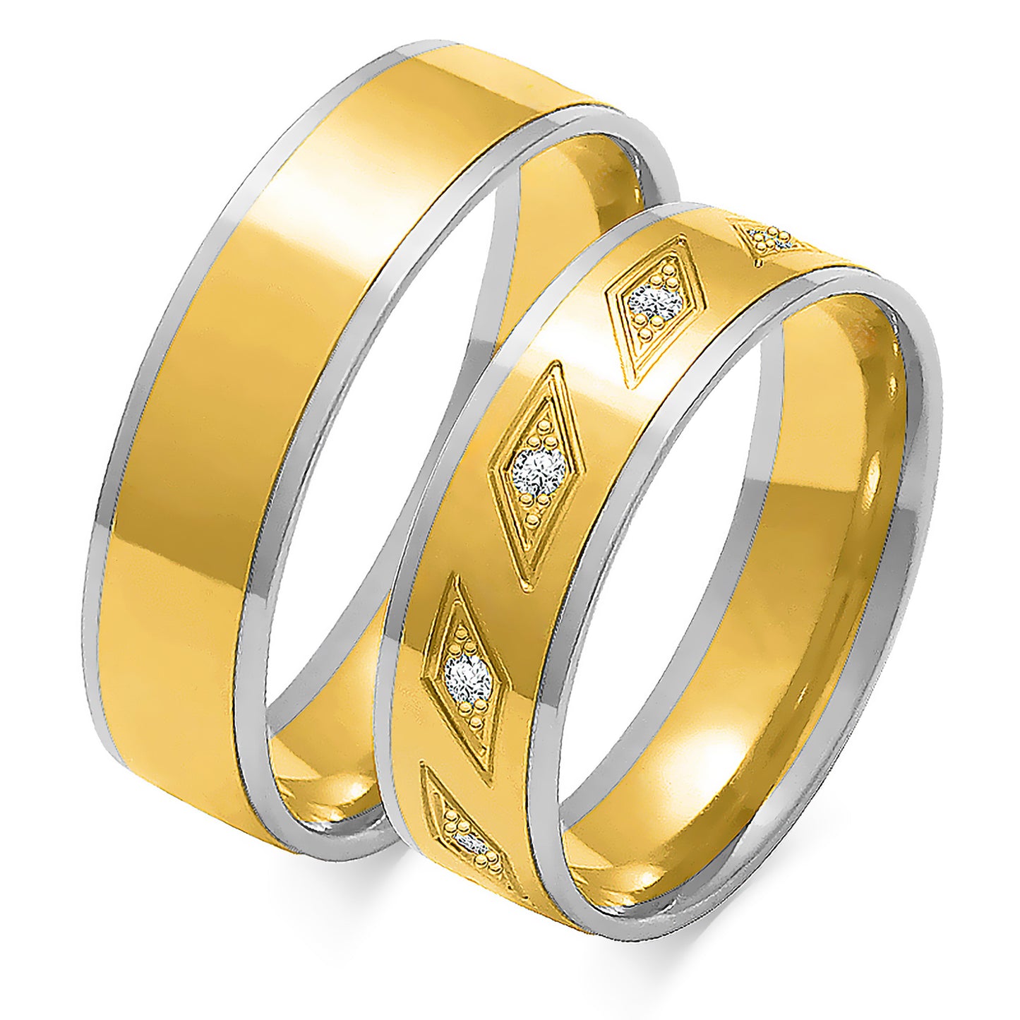 Delyssa 6.00 mm + 6.00 mm - 0,14 ct. Diamanten