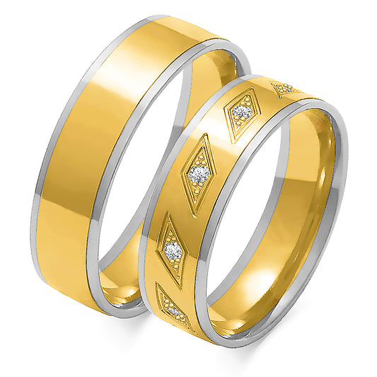 Delyssa 6.00 mm + 6.00 mm - 0,14 ct. Diamanten