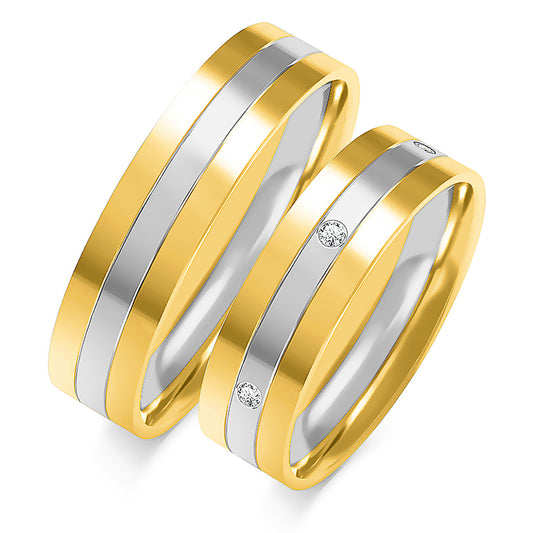 Isavara 6.00 mm + 6.00 mm - 0,084 ct. Diamanten