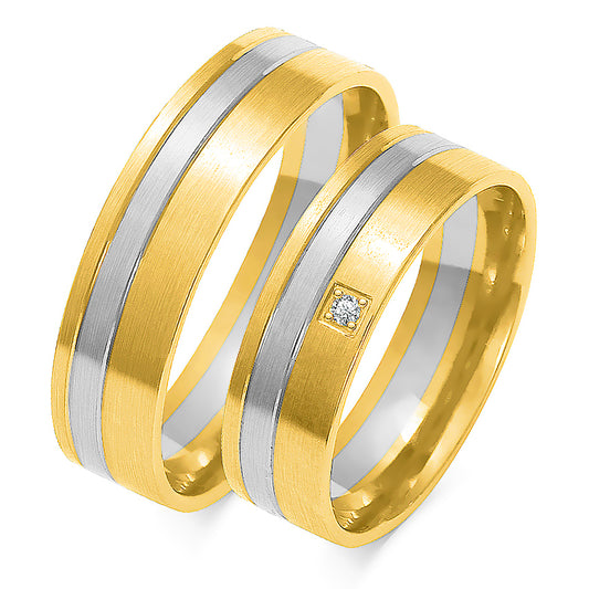 Nyvalisse 6.00 mm + 6.00 mm - 0,014 ct. Diamanten