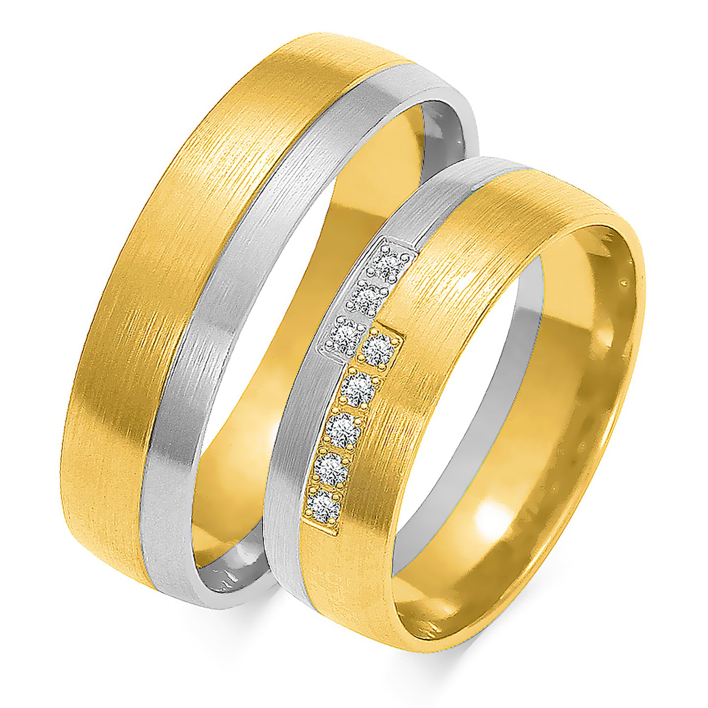 Opaline 6.00 mm + 6.00 mm - 0,072 ct. Diamanten