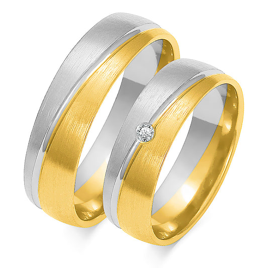 Pryssira 6.00 mm + 6.00 mm - 0,022 ct. Diamanten