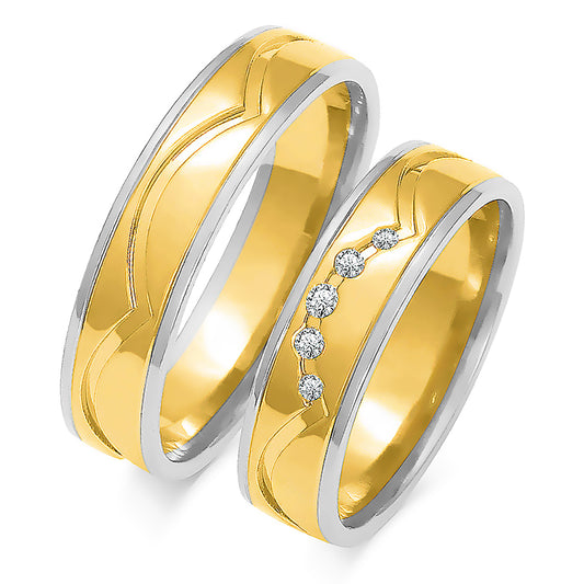 Rosavella 5.50 mm + 5.50 mm - 0,068 ct. Diamanten