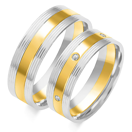 Jolindra 6.50 mm + 6.50 mm - 0,084 ct. Diamanten