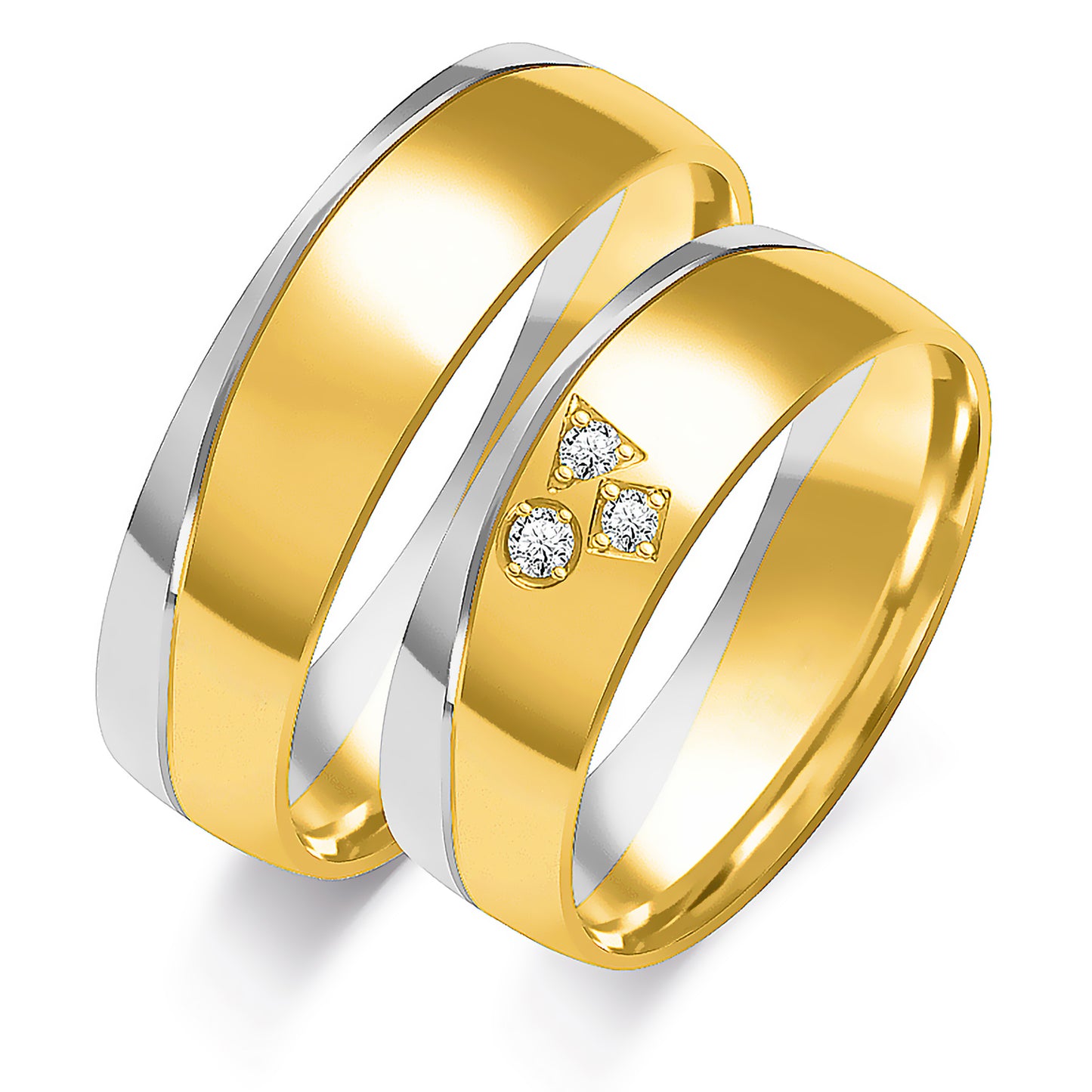 Doralina 6.00 mm + 6.00 mm - 0,042 ct. Diamanten