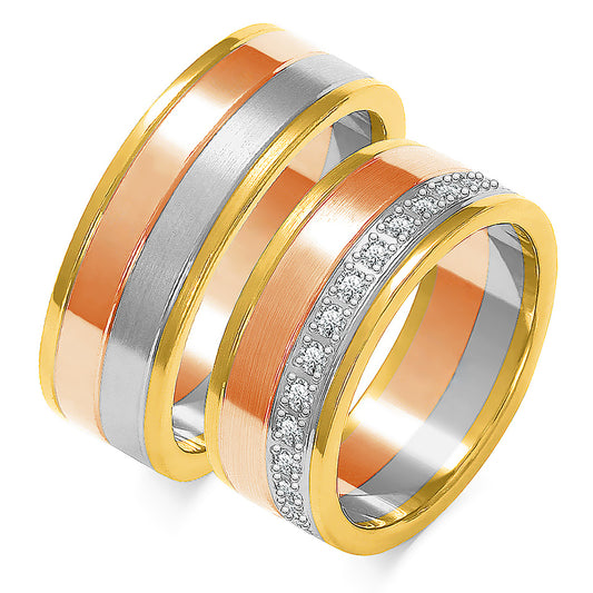Gracilisse 8.00 mm + 8.00 mm - 0,66 ct. Diamanten
